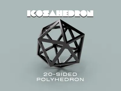 Desktop Icosahedron - The 20 Sided Polyhedron