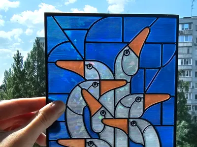 Stained Glass Geese PETG Translucent