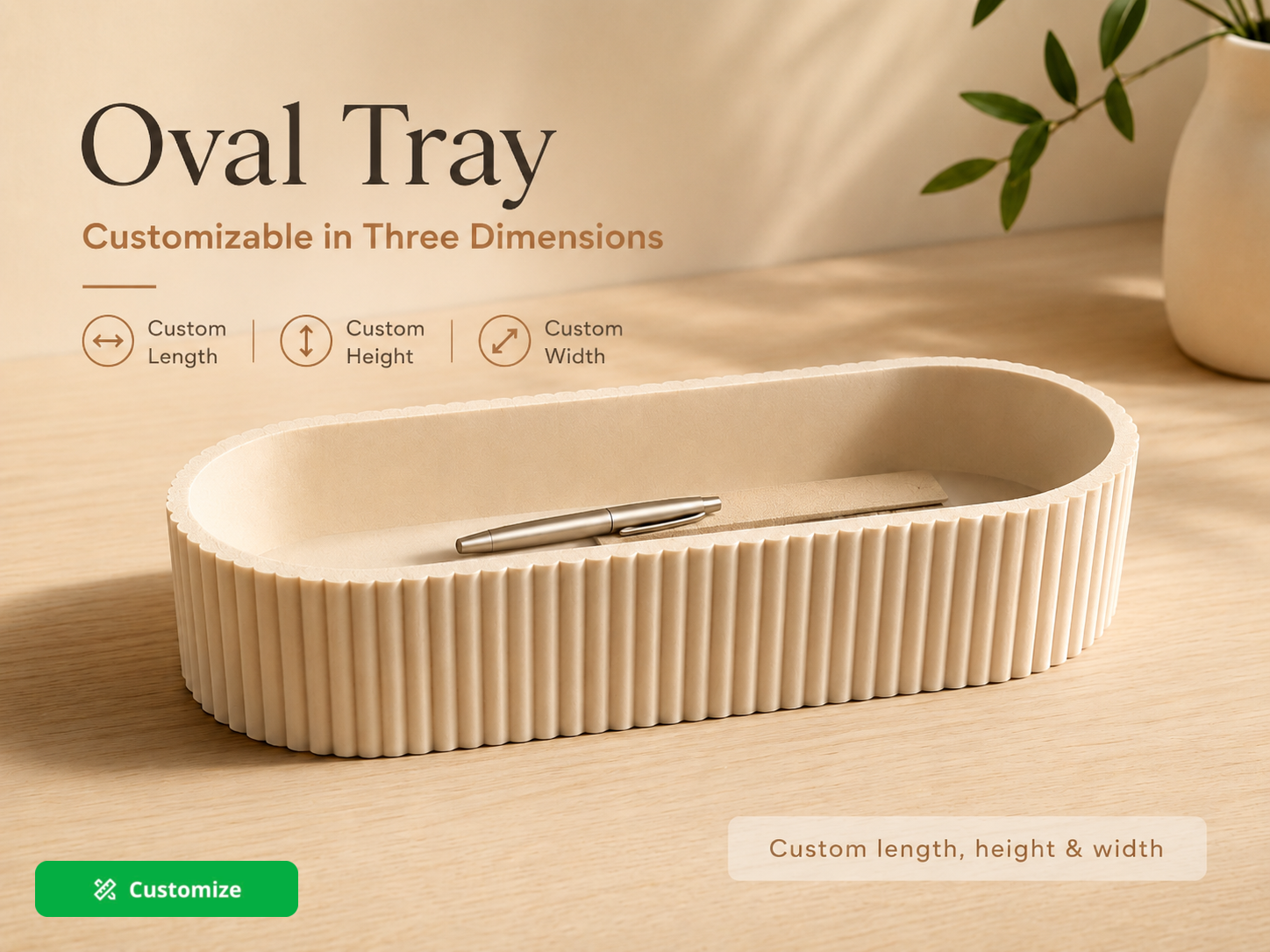 Tray Your Way Collection - Oval Parametric Tray
