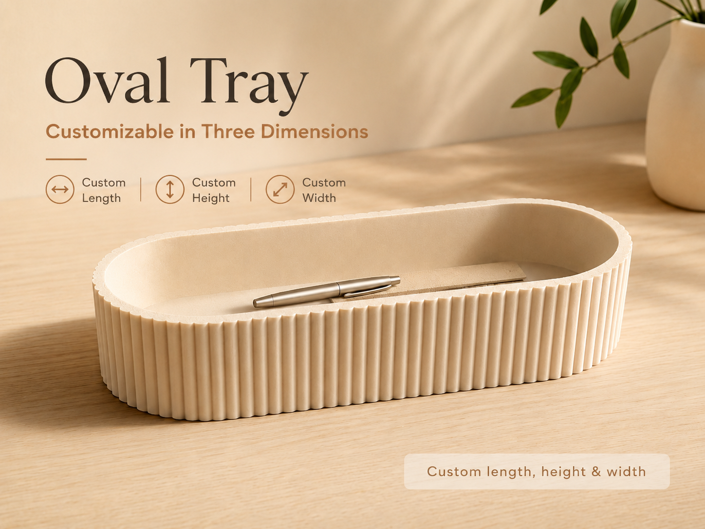 Tray Your Way Collection - Oval Parametric Tray