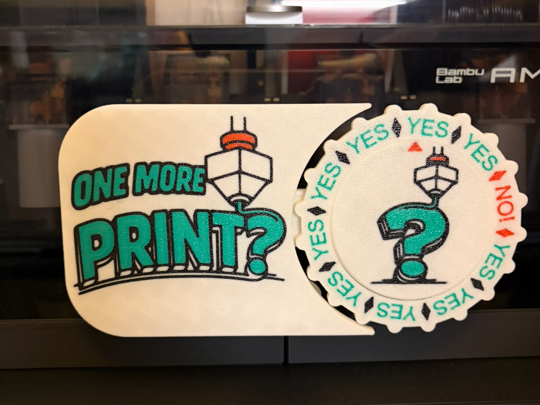 ONE MORE PRINT wheel spinner AMS/X1/P1S compatible