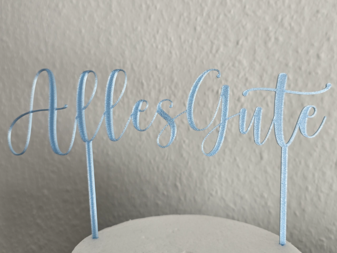 Cake Topper Tortenaufsatz Alles Gute einzeilig