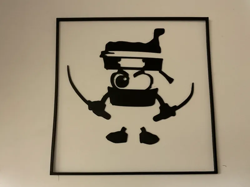 Cappuccino Assassino Printer Poop Shadow Box