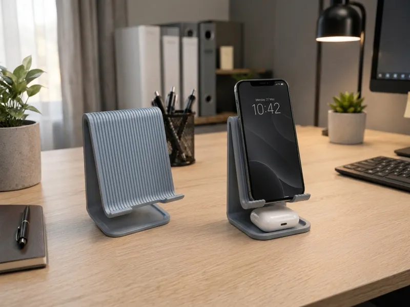 Modern Minimalist Smartphone & Pods Stand