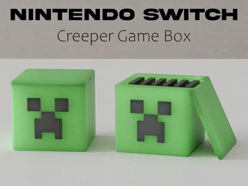 Nintendo Switch Games Box - Minecraft Creeper