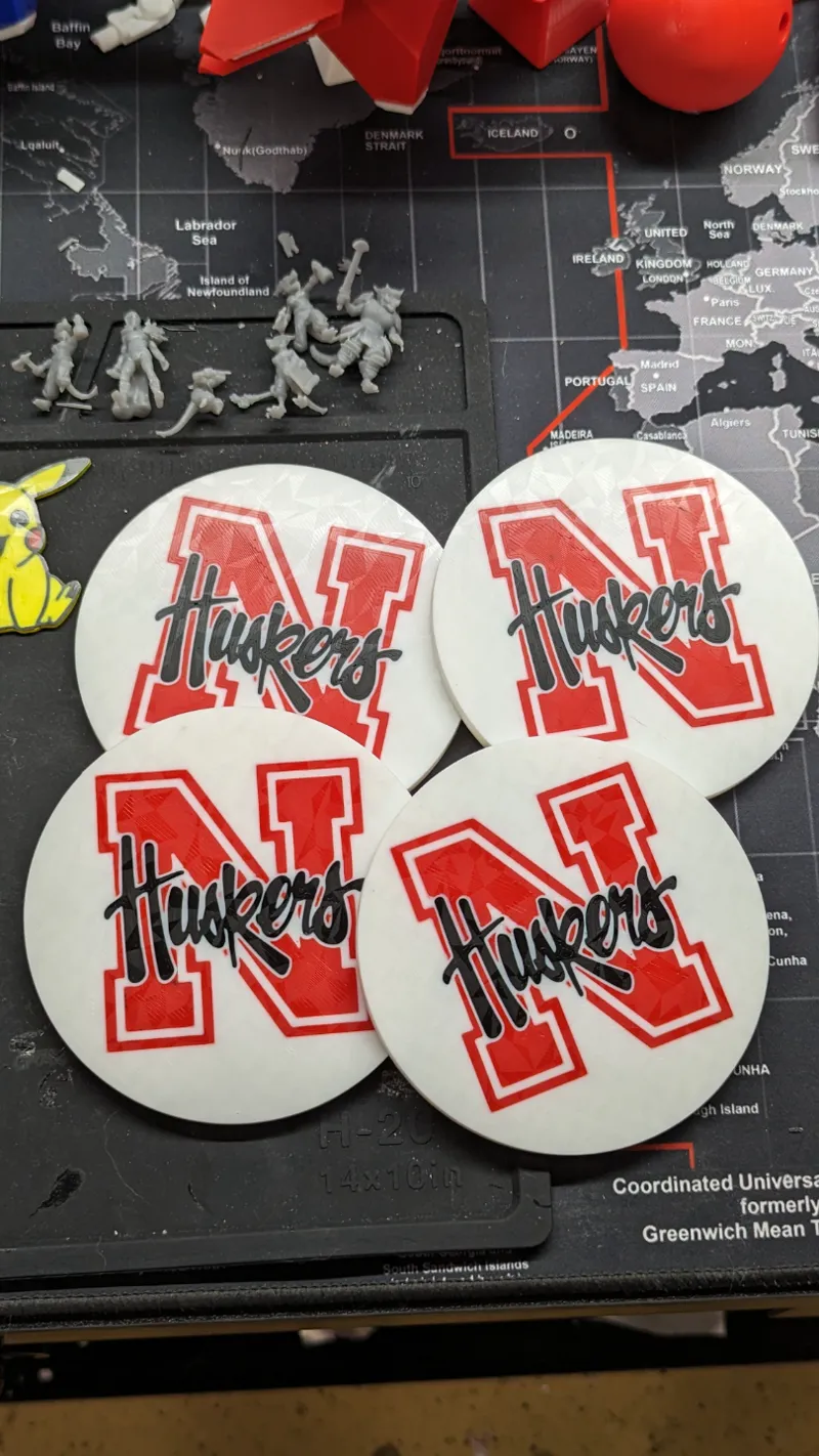 Nebraska Cornhuskers Huskers coaster (95mm)