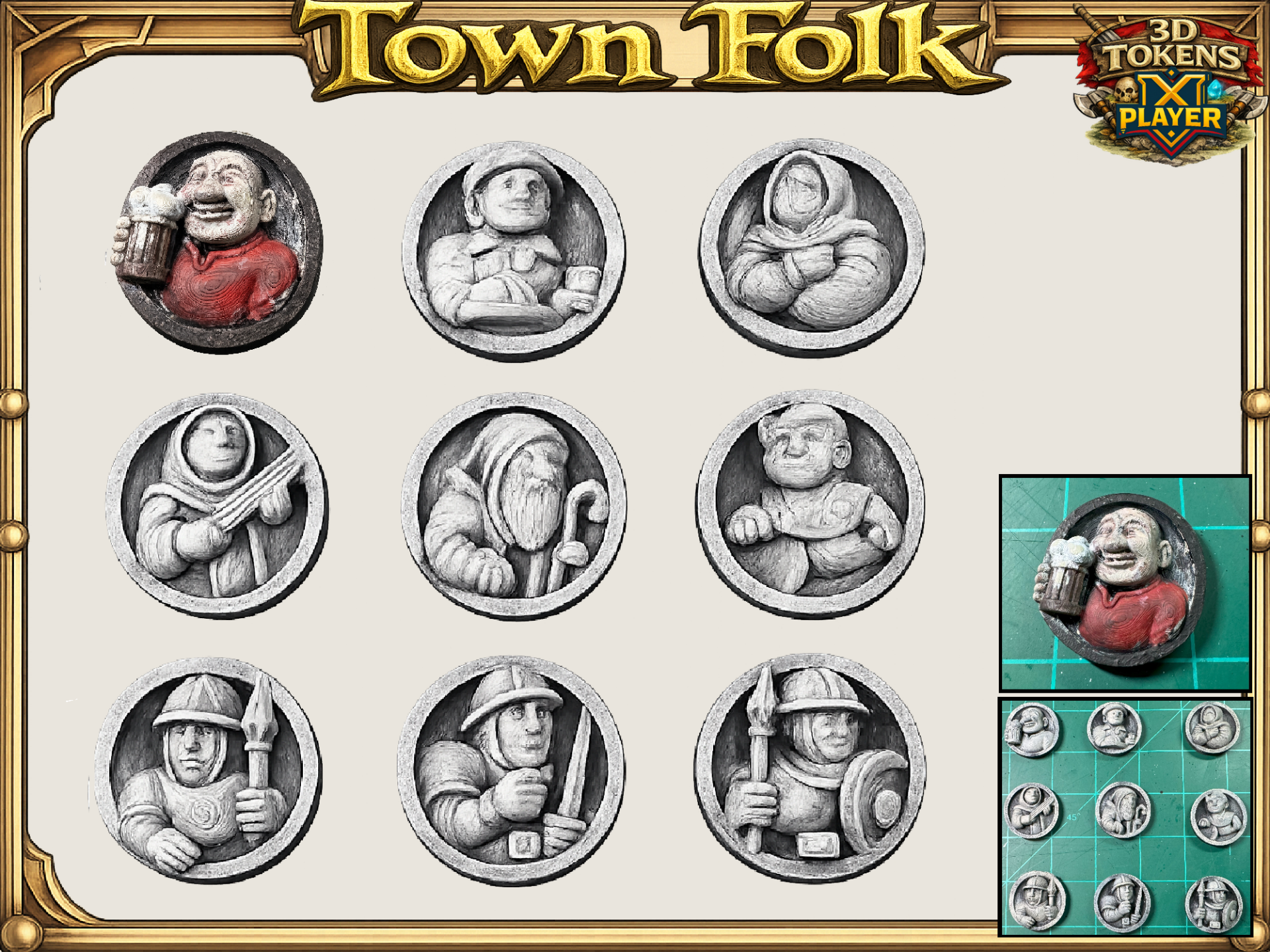 Town Folk NPC Token Set: 3D Tokens Chapter 2