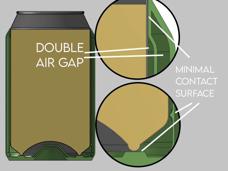 Ultra-Efficient Can Cooler (Koozie) view 2