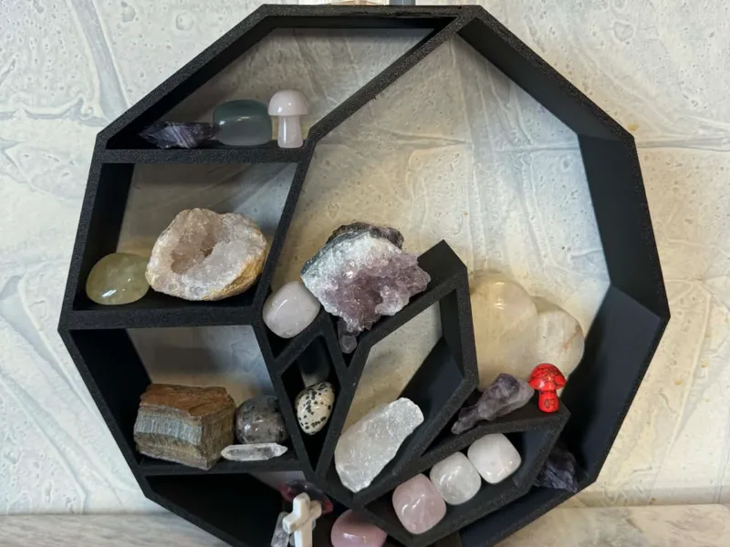 Moon and Geode display shelf