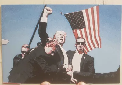 Trump Fight Photograph Hueforge (made by myself）