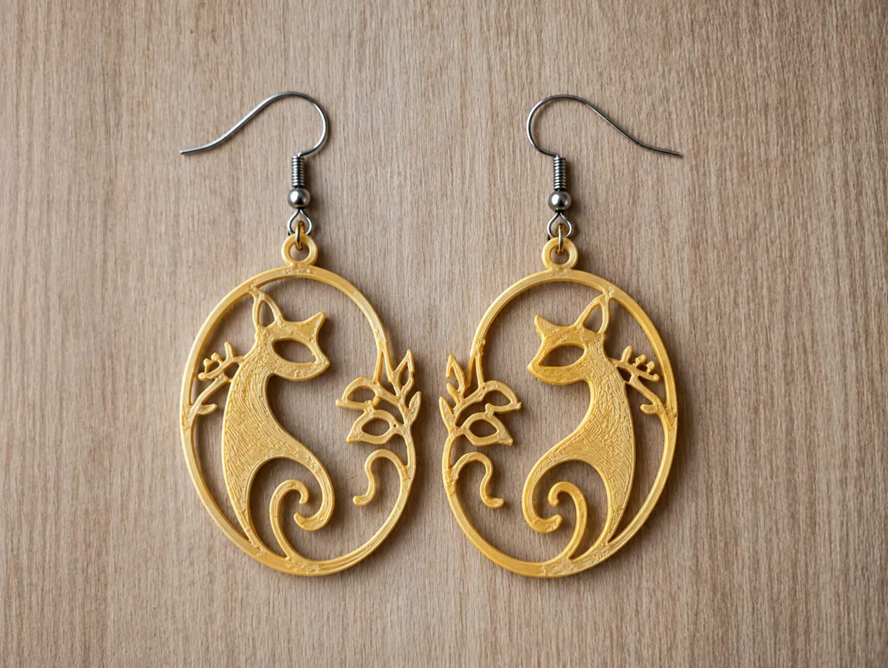 Elegant Cat Earrings view 2