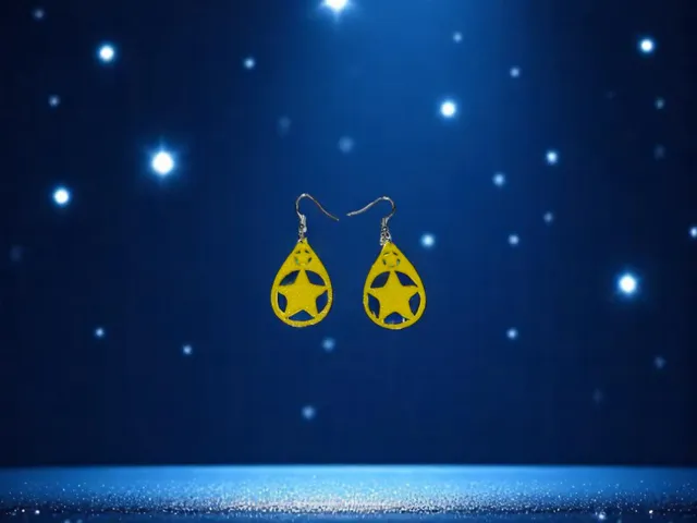 Stars in a drop earrings