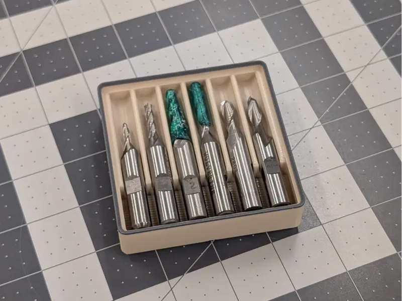 Gridfinity - 3/8" or 8/9mm End Mill Holder (2x2)