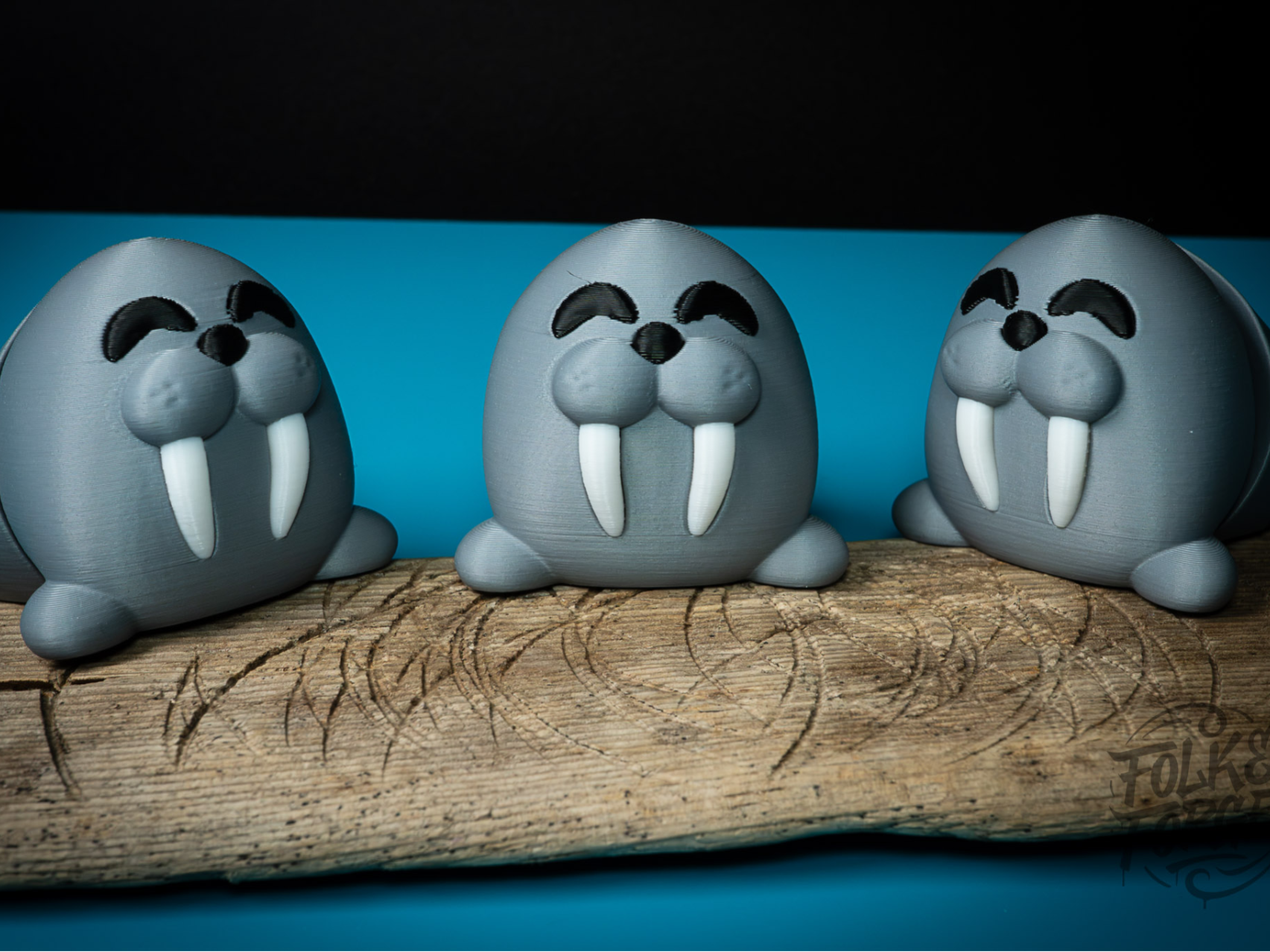 Arctic Walrus Chunky Flexi Fidget Friend 3D model