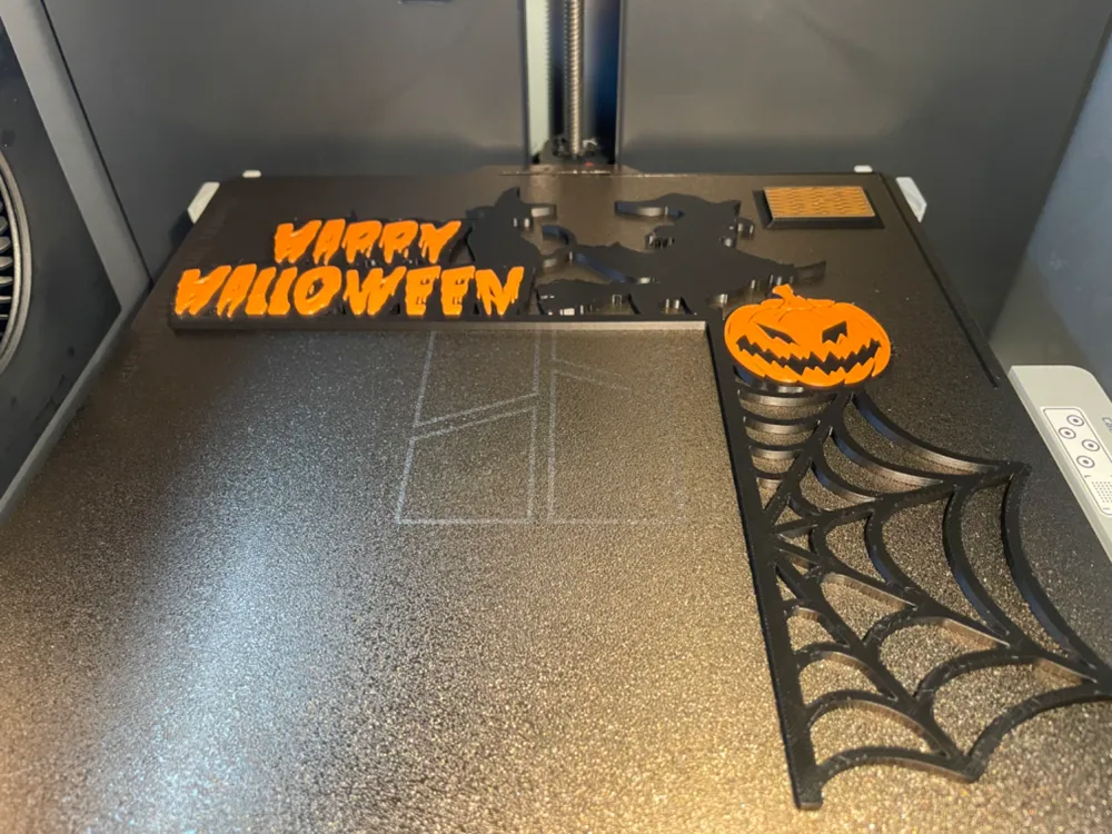 Door corner Halloween - witch and pumpkin - Free 3D Print Model ...