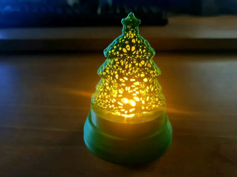 Christmas Tree Tea Light Lamp