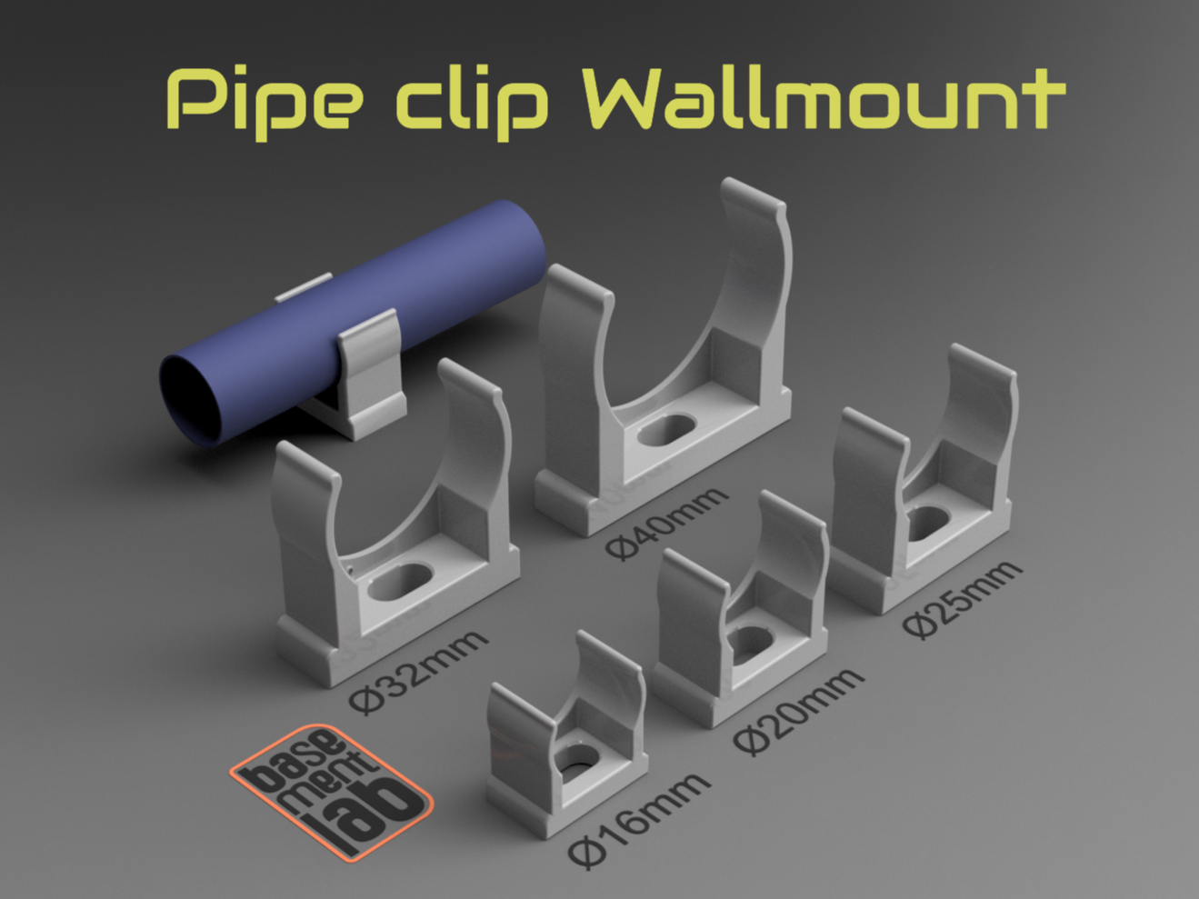 Pipe clips - A-Type - Ø 16 / 20 / 25 / 32 / 40mm 
