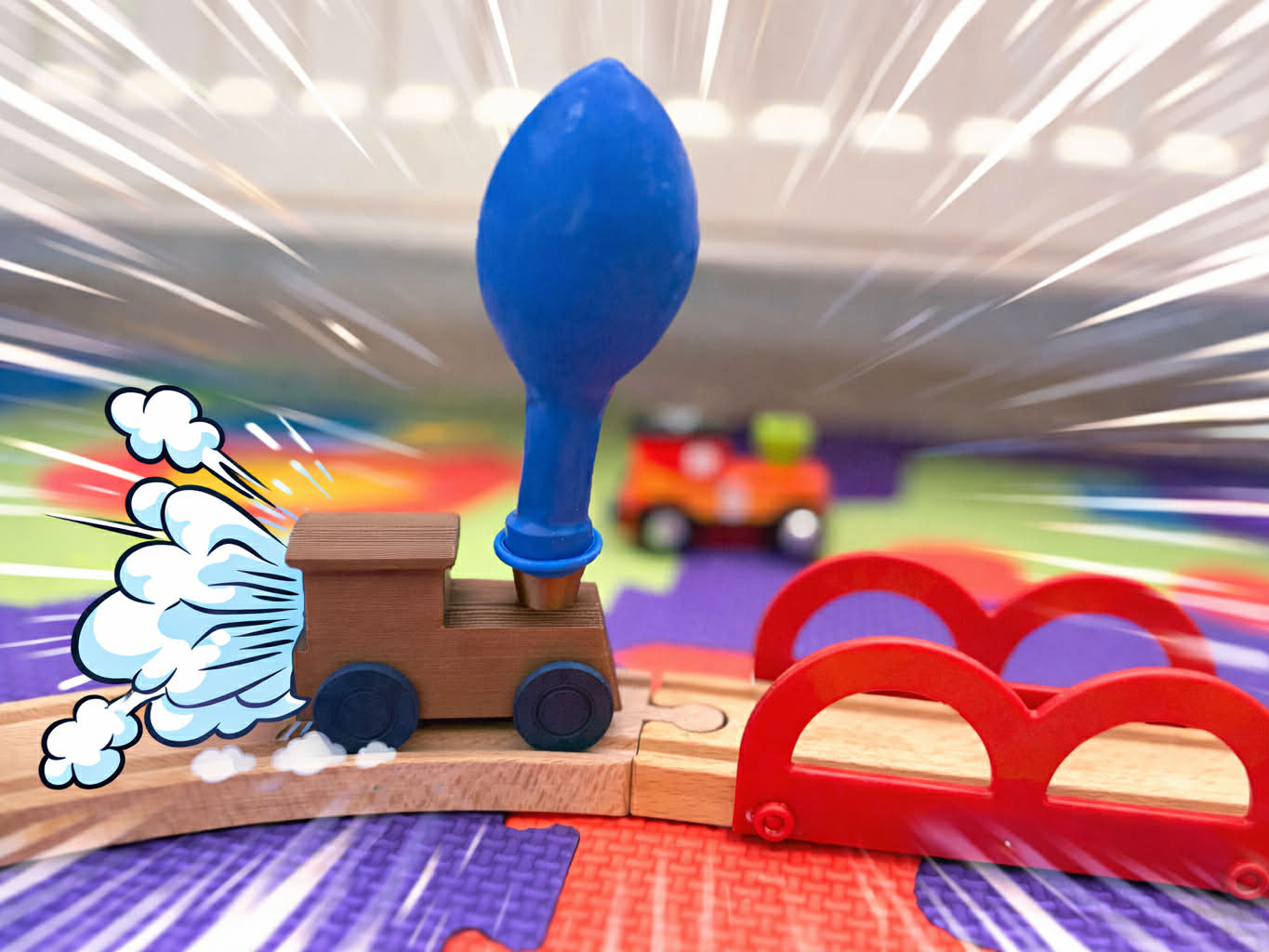 Balloon Powered train (Brio & LILLABO compatible)