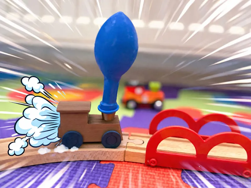 Balloon Powered train (Brio & LILLABO compatible)