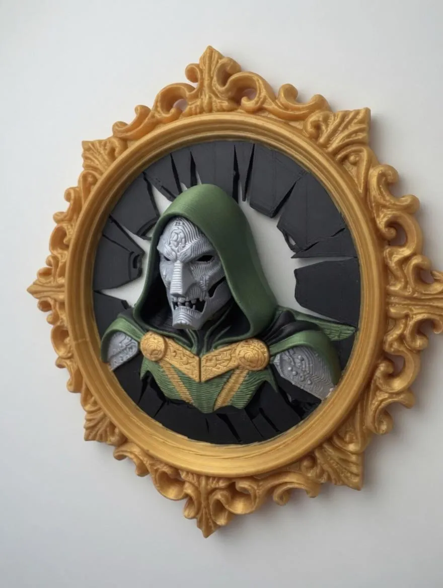 Model A Format Compasition Doctor Doom / Dottor Destino – 3D wall frame - Free 3D Print Model ...