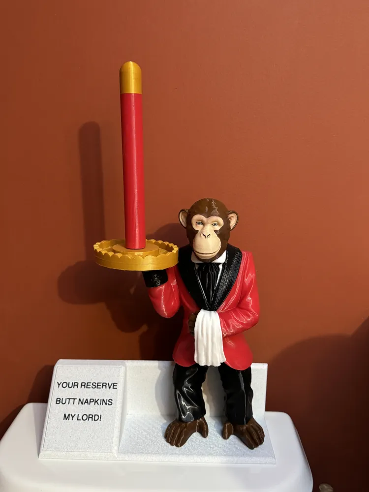 Monkey TP Butler - Free 3D Print Model - MakerWorld