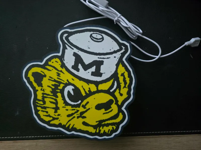 University Of Michigan Wolverine Lightbox
