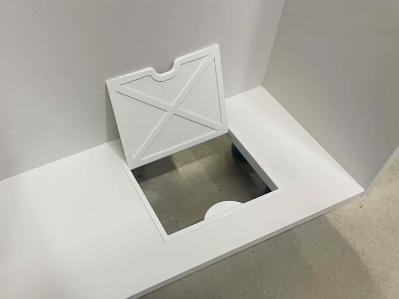 Print-in-Place Flush Access Panel for Cabinets