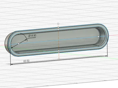 Recessed Furniture Handle approx. 15x83x7mm