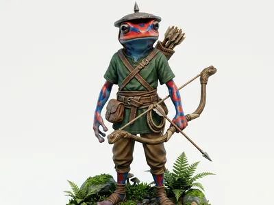 Frogman Archer/ D&D Miniature