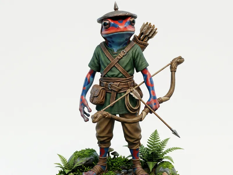Archer Homme grenouille/ D&D Miniature