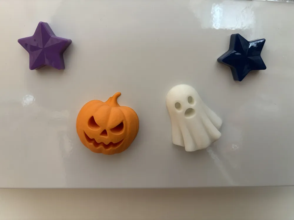 Holloween Pumpkin and Ghost Magnet - Free 3D Print Model - MakerWorld