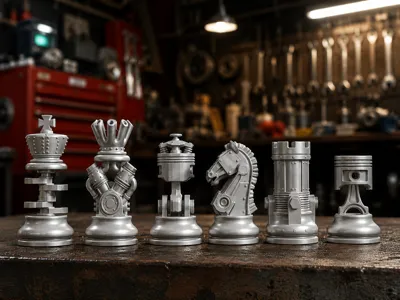 Engine Chess Set