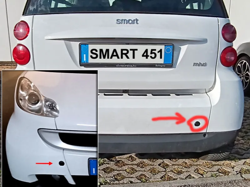 SMART 451 TAPPI PARAURTI ANTERIORE E POSTERIORE