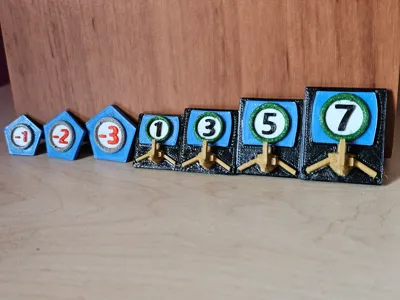 7 Wonders Naval Conflict tokens