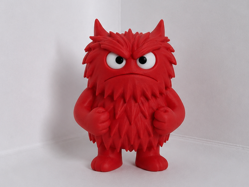 Rotes Farbenmonster – Emotion Wut
