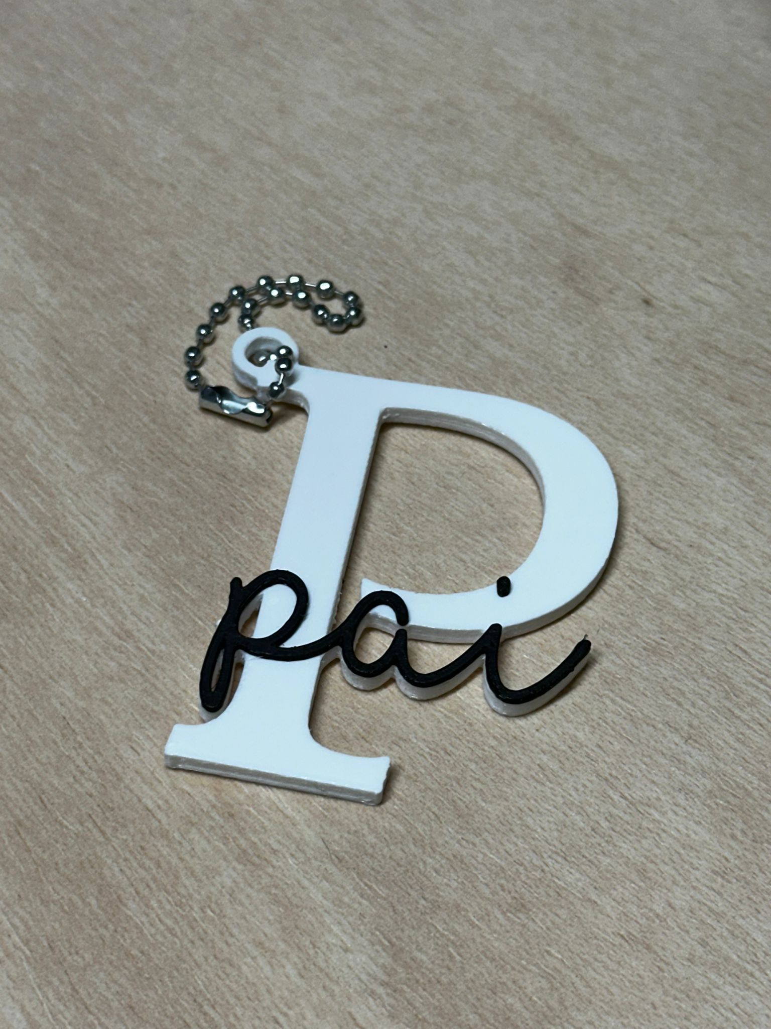 Miniatura 2 do modelo 3D P de Pai Keychain