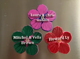 Alternative Wedding Seating Chart - Flower Magnets