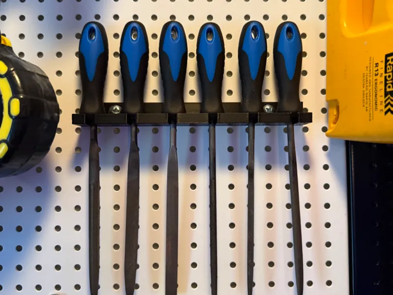 Mini file hanger for Biltema pegboard