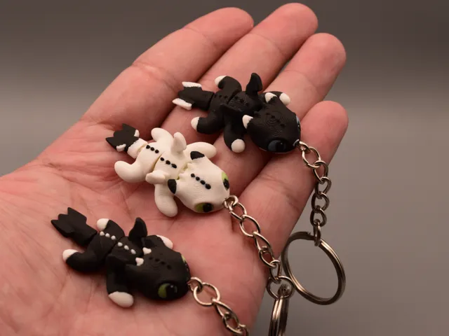 HTTYD Toothless Kids Flexi Dragons+Keychain (AMS)