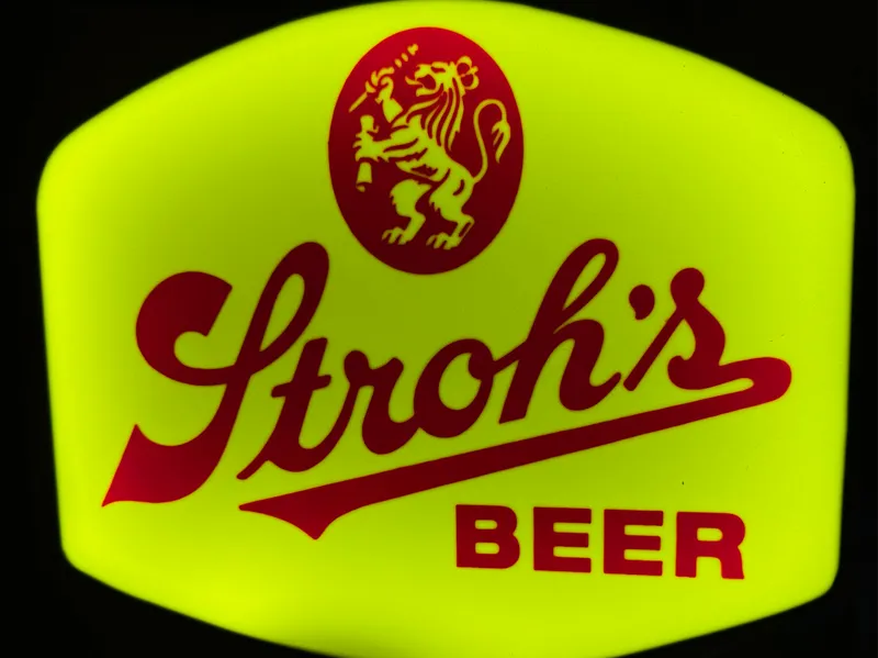 Stroh's Beer Bar Themed Sign Lightbox Light Box