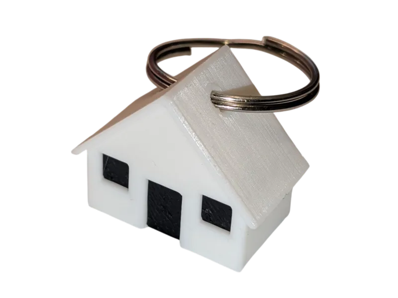 Home keychain with number 1