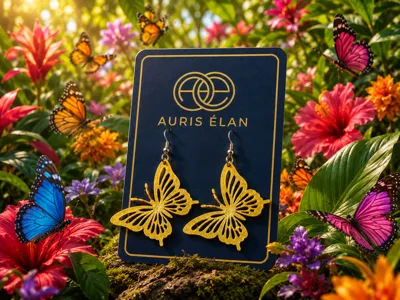 Golden Butterfly Earrings