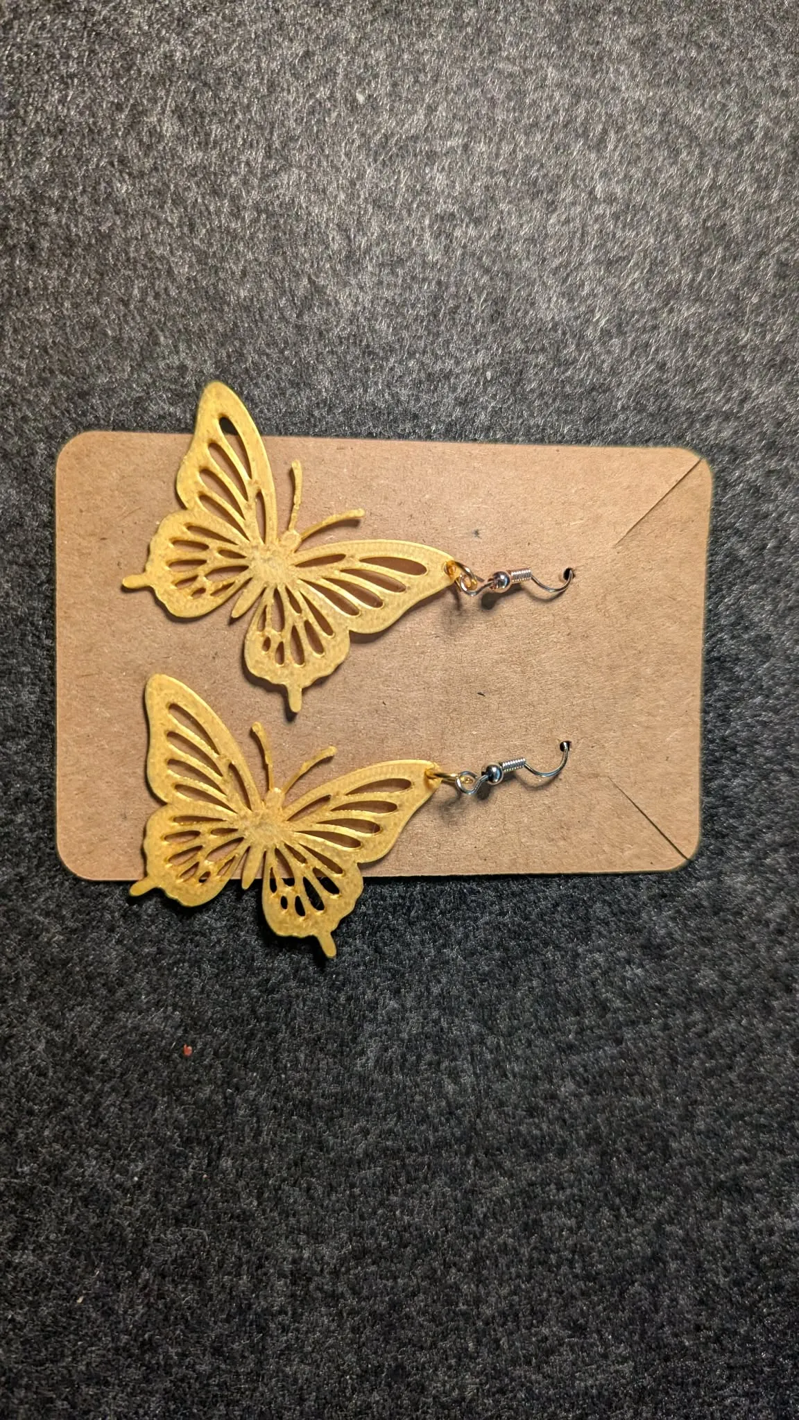 Golden Butterfly Earrings view 4