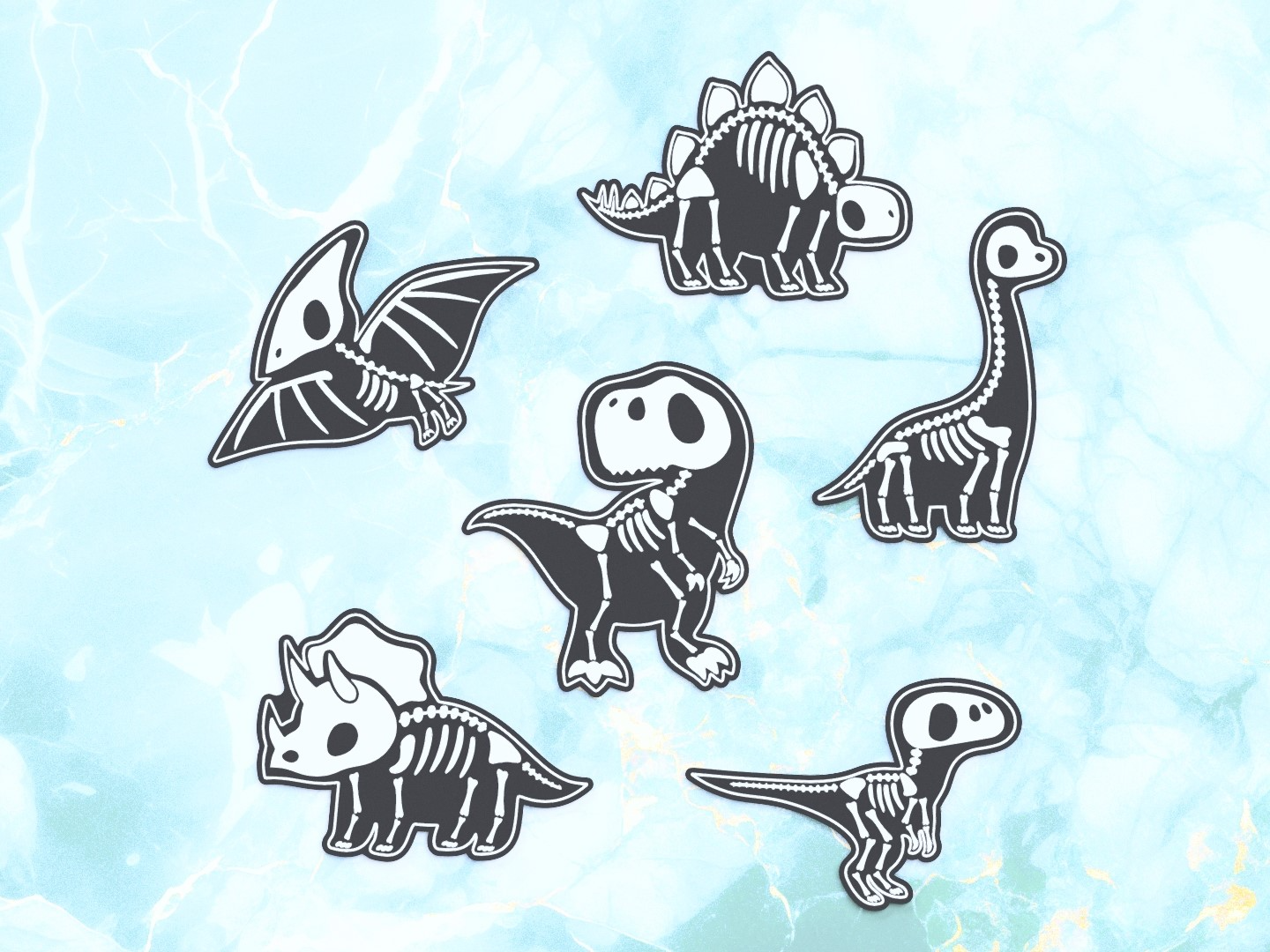Dinosaur Skeletons Cookie Cutters Set