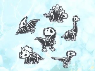 Dinosaur Skeletons Cookie Cutters Set
