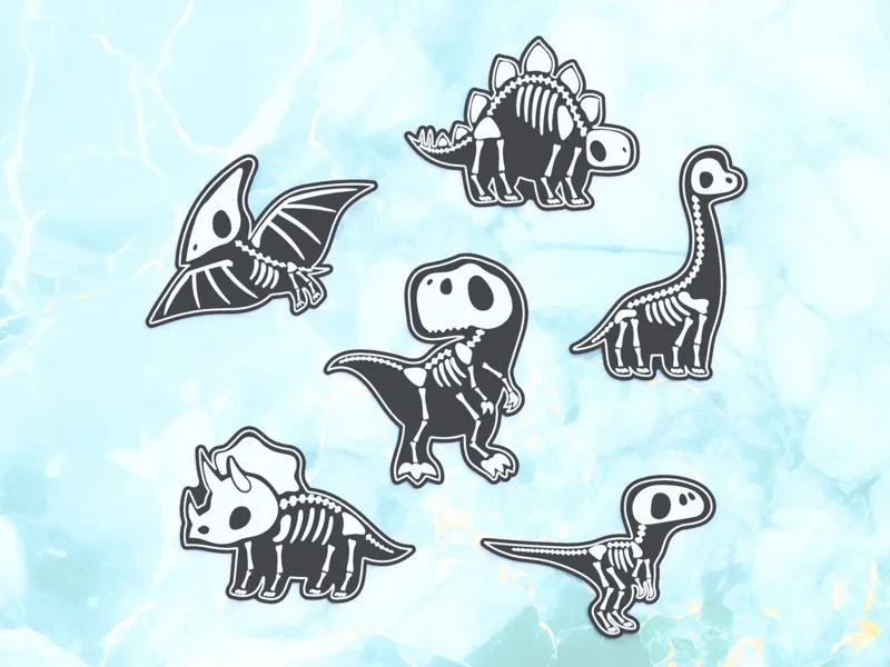 Dinosaur Skeletons Cookie Cutters Set