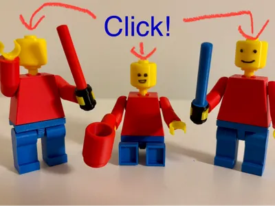 Yet Another Brick Man but with A Clickable Head!