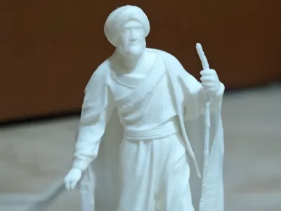 nativity shepherd statue with staff