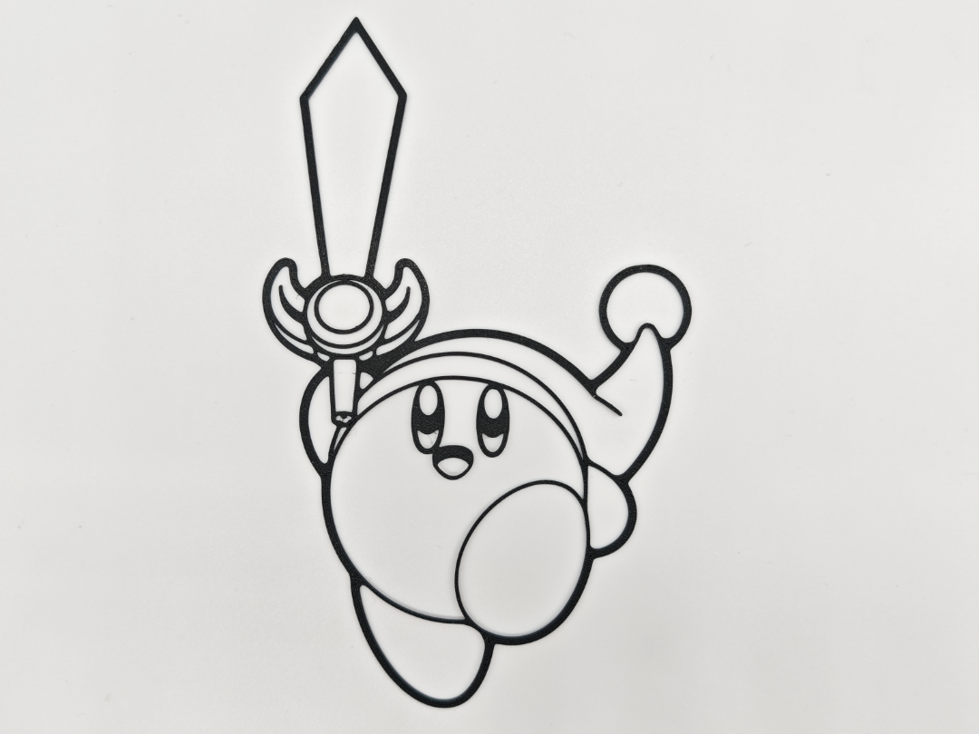 Happy Kirby in Link custome Wall Art 
