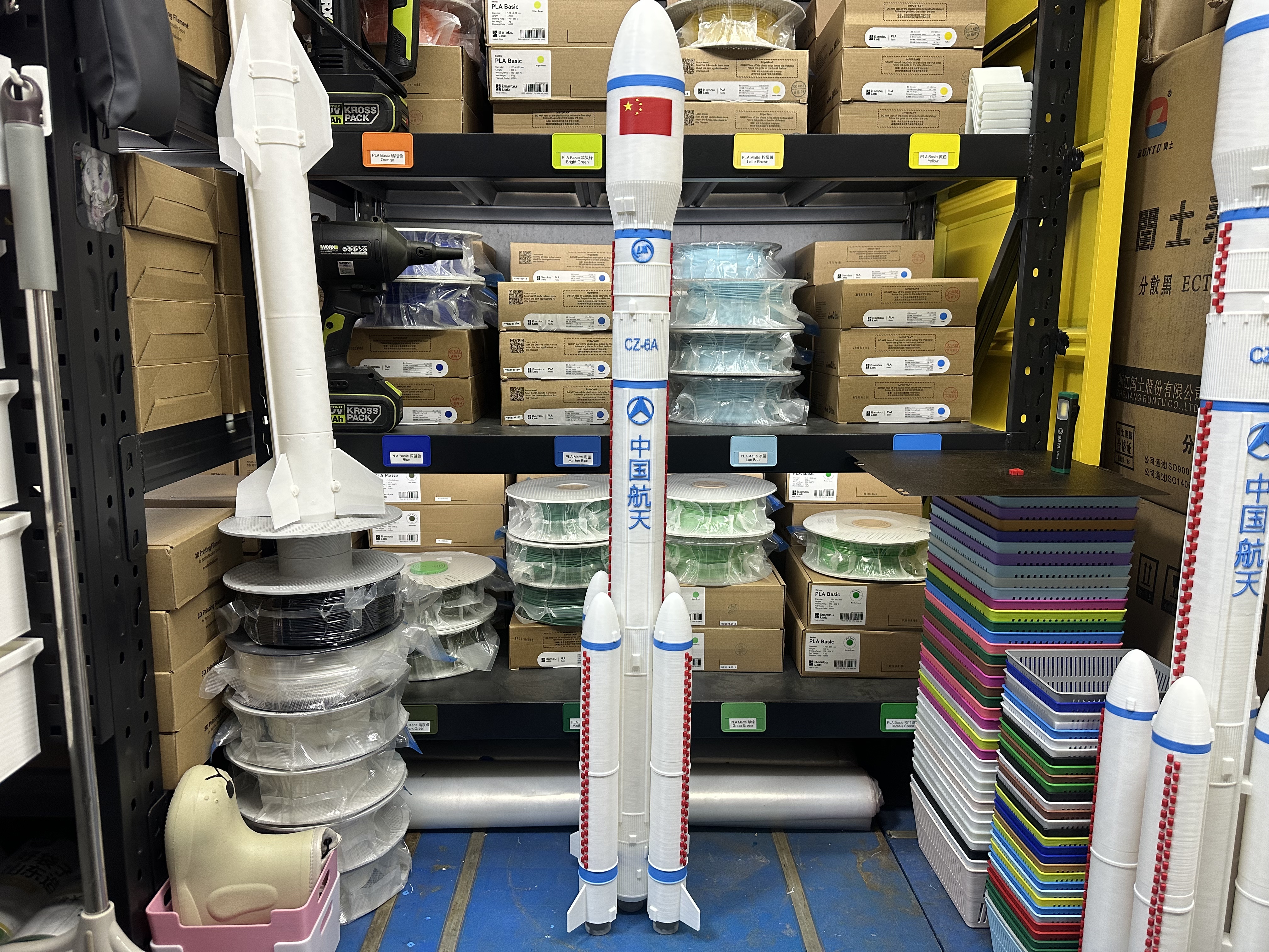 Miniatura 2 do modelo 3D 长征六号甲 高度1米 1:50 拆件打印 长征6号A 运载火箭 中国航天